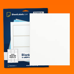 プリントシール(白) 8.5x11 Full Sheet Spectacle® White Matte Laser Labels