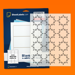 2.5 Starburst Clear Gloss Weatherproof Labels - SL127-XK