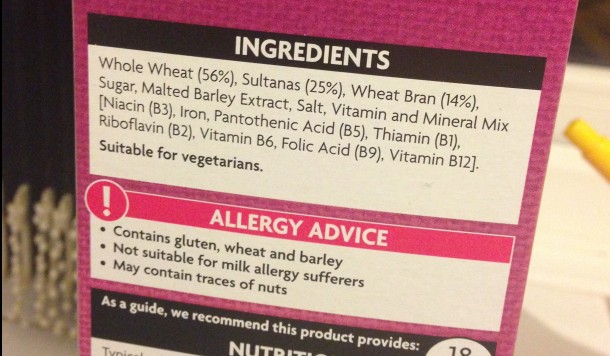 food allergen labeling