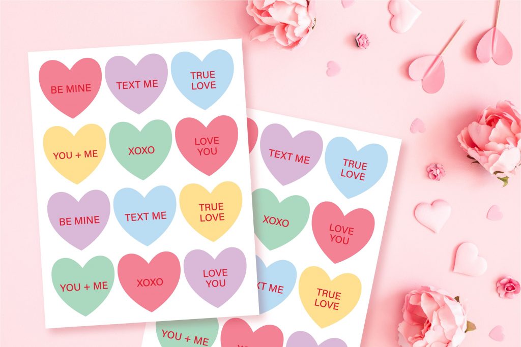 valentine's day heart shaped stickers 