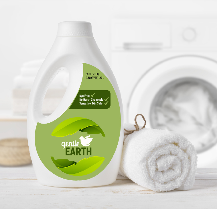 eco friendly laundry detergent label 
