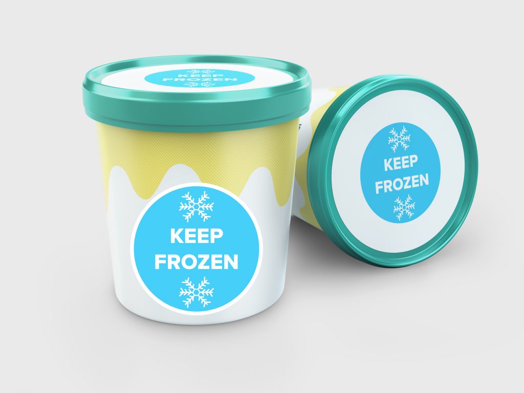 Freezer Adhesive Round Labels  Frozen Food Storage Labels  Inkjet/Laser Labels 