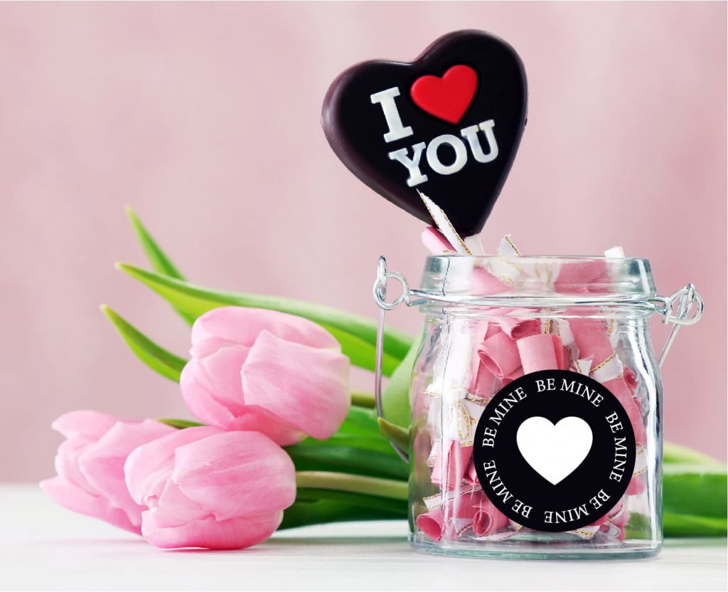 valentine's day gift with flowers
