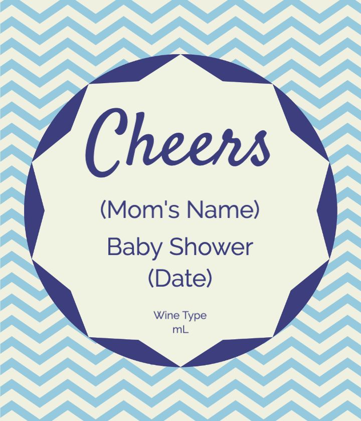 Simple Modern Cheers to Mom Bubble Personalized Sparkling Wine Label