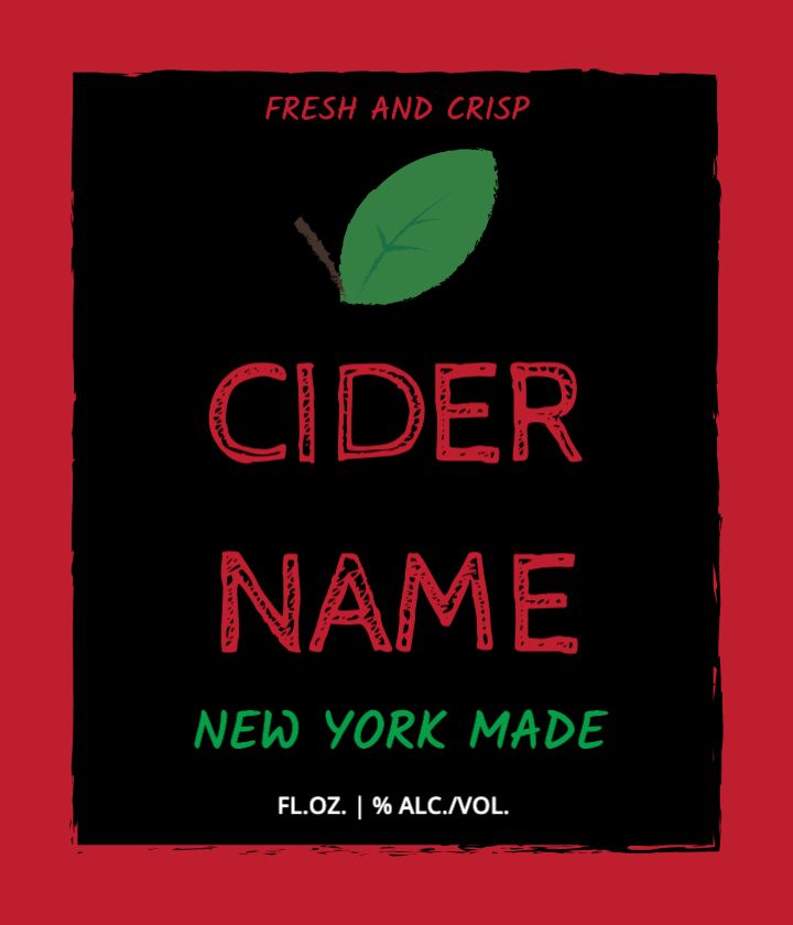 Hard Cider Label