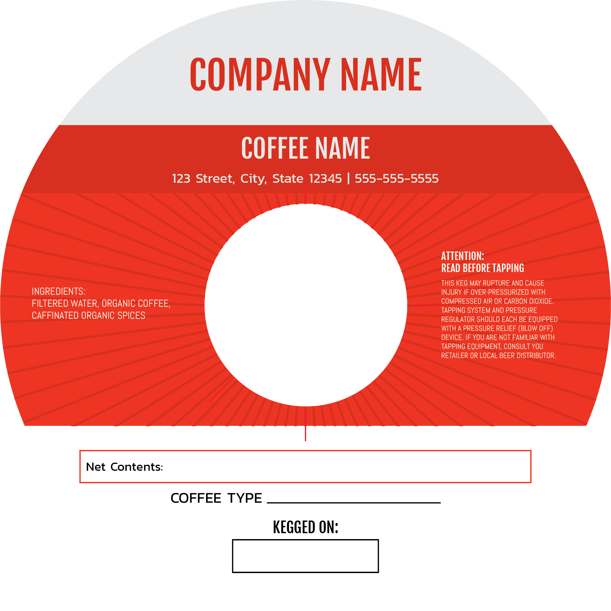 6.5" Red Coffee