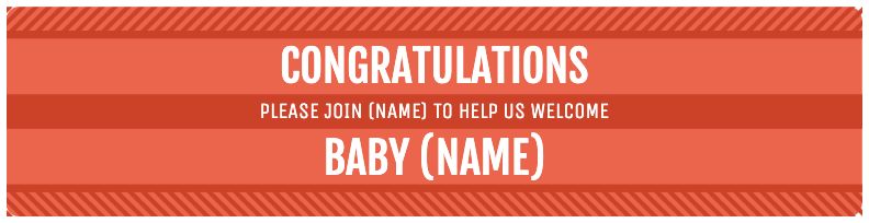 Congratulations Baby - Orange