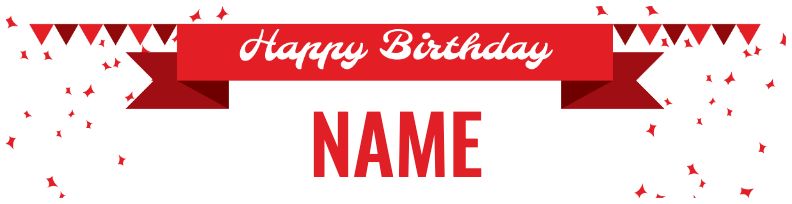 Birthday Banner - White