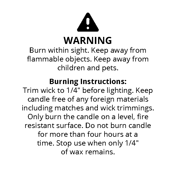 Candle Warning Labels