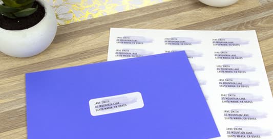 Blank Return Address Labels