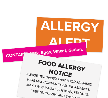 blank allergy labels