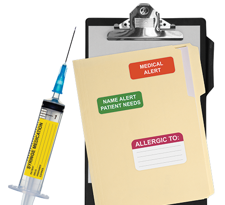 blank medical chart labels