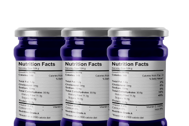 printed nutrition labels