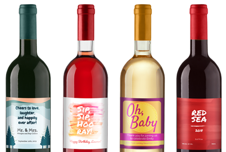 printed wine bottle labels