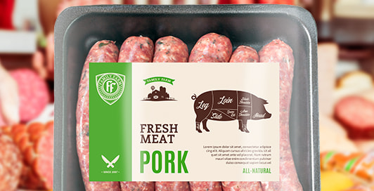 Printed Meat Labels