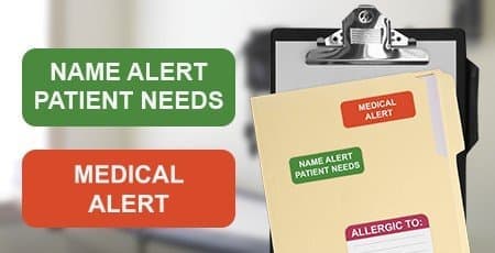 Printed Medical Chart Labels