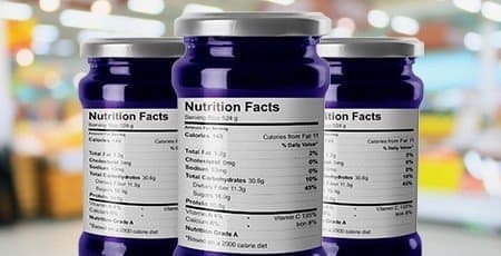 Printed Nutrition Facts Labels