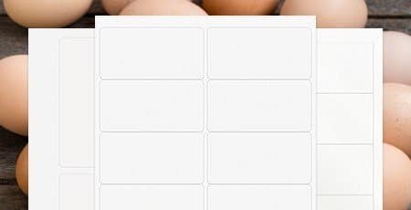 blank egg carton labels