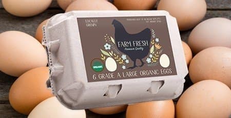 printed egg carton labels