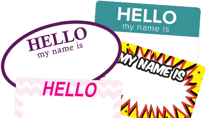 blank name tag labels