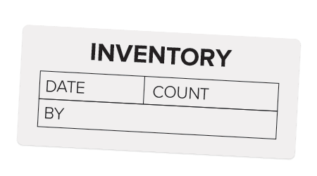 blank inventory labels