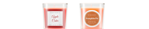 Fall scent candle labels