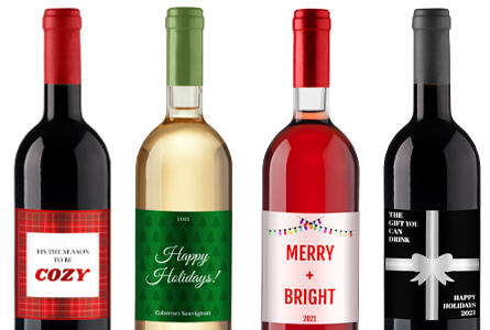 Holiday Wine Labels