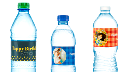 birthday water bottle labels