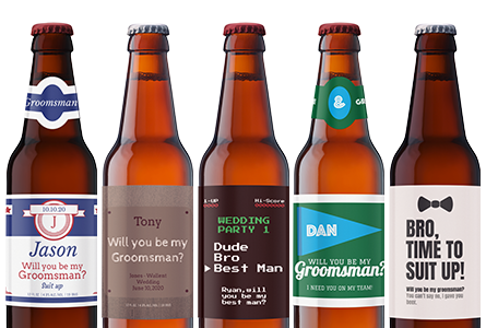 groomsman beer labels