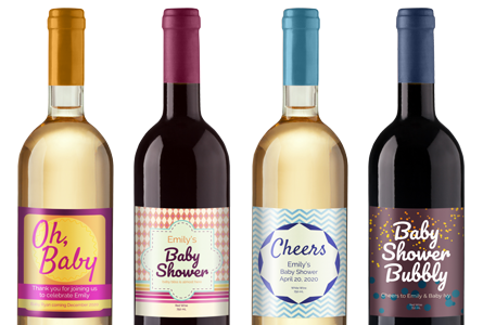 baby shower wine labels