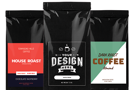 Coffee Bag and Cup Mockup Template Perspective Top View – Original Mockups