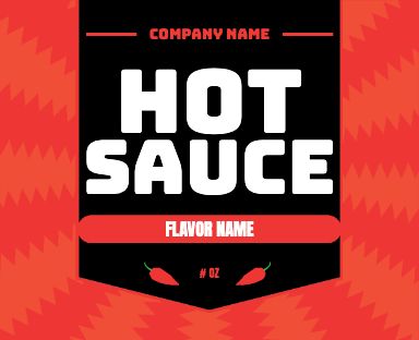 hot sauce label design templates