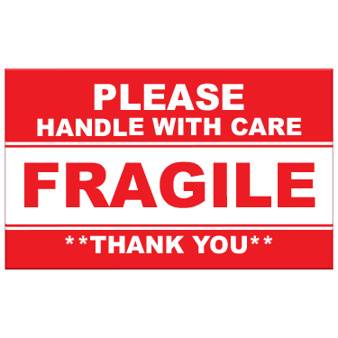 Handle With Care Fragile Label