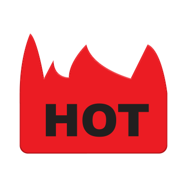 Hot Flame Shipping Label