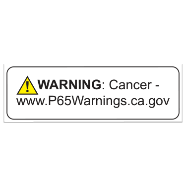 Prop 65 Chemical Warning Label