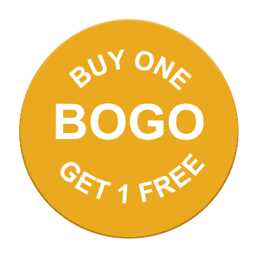 Buy One Get One Free BOGO Label