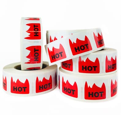 Hot Flame Shipping Label
