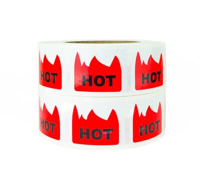 Hot Flame Shipping Label