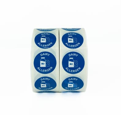 Dairy Allergen Label