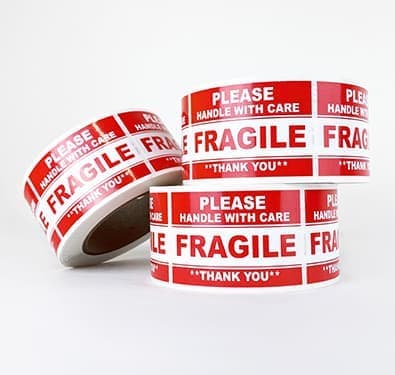 Fragile please handle with care label