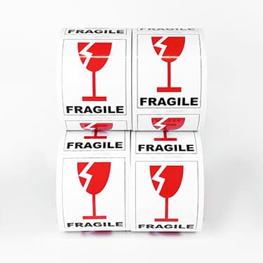 Fragile With Broken Glass Label