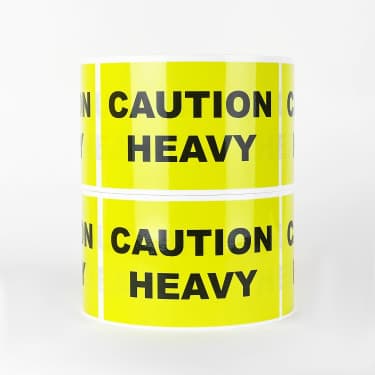 Caution Heavy Labels