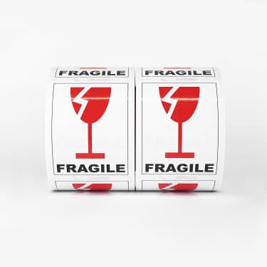 Fragile With Broken Glass Label