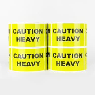 Caution Heavy Labels