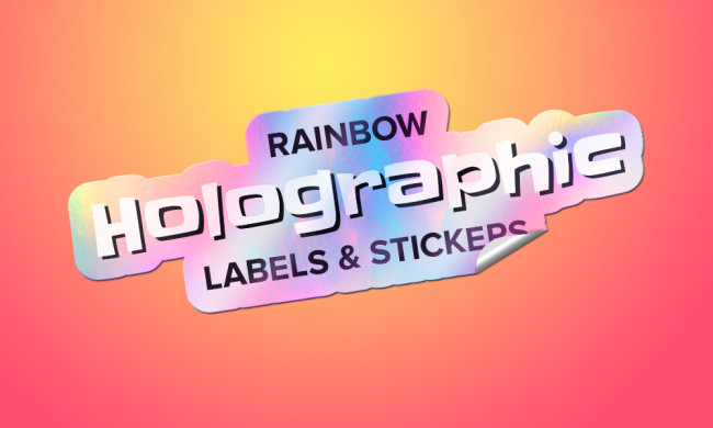 Rainbow Holographic Labels