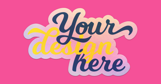 Custom Rainbow Holographic Waterproof Stickers